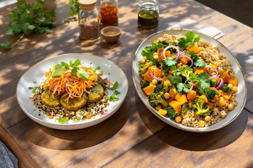 Bien dans son assiette : la preuve par deux d’une assiette végétarienne ...